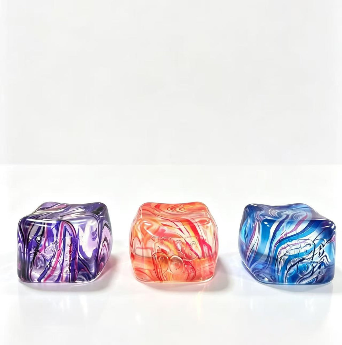 NeeDoh Nice Berg Swirl 8cm Jumbo Squishy Fidget Toy, Marbled Swirl Stress Relief Sensory Squeeze Cube