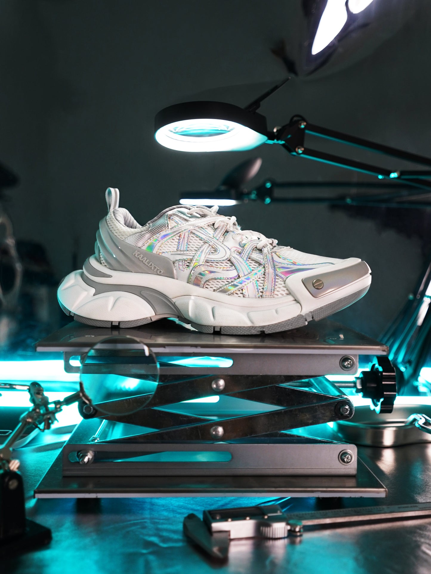 Silver Thick Bottomed Sneakers