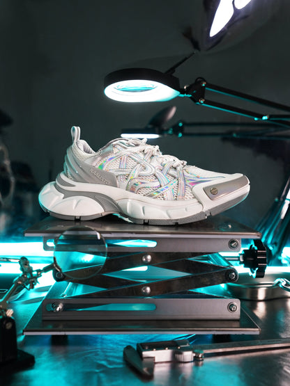 Silver Thick Bottomed Sneakers