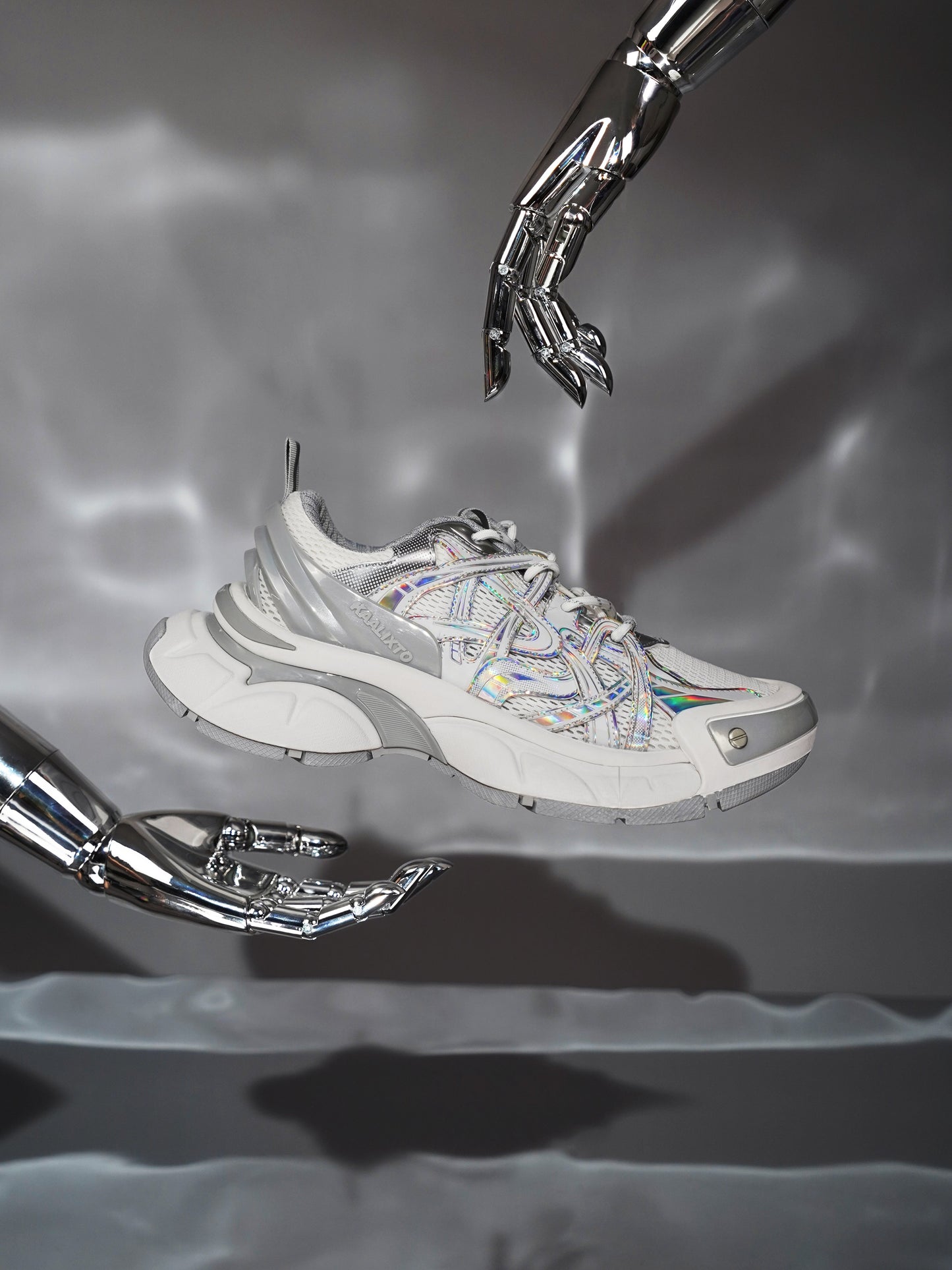 Silver Thick Bottomed Sneakers