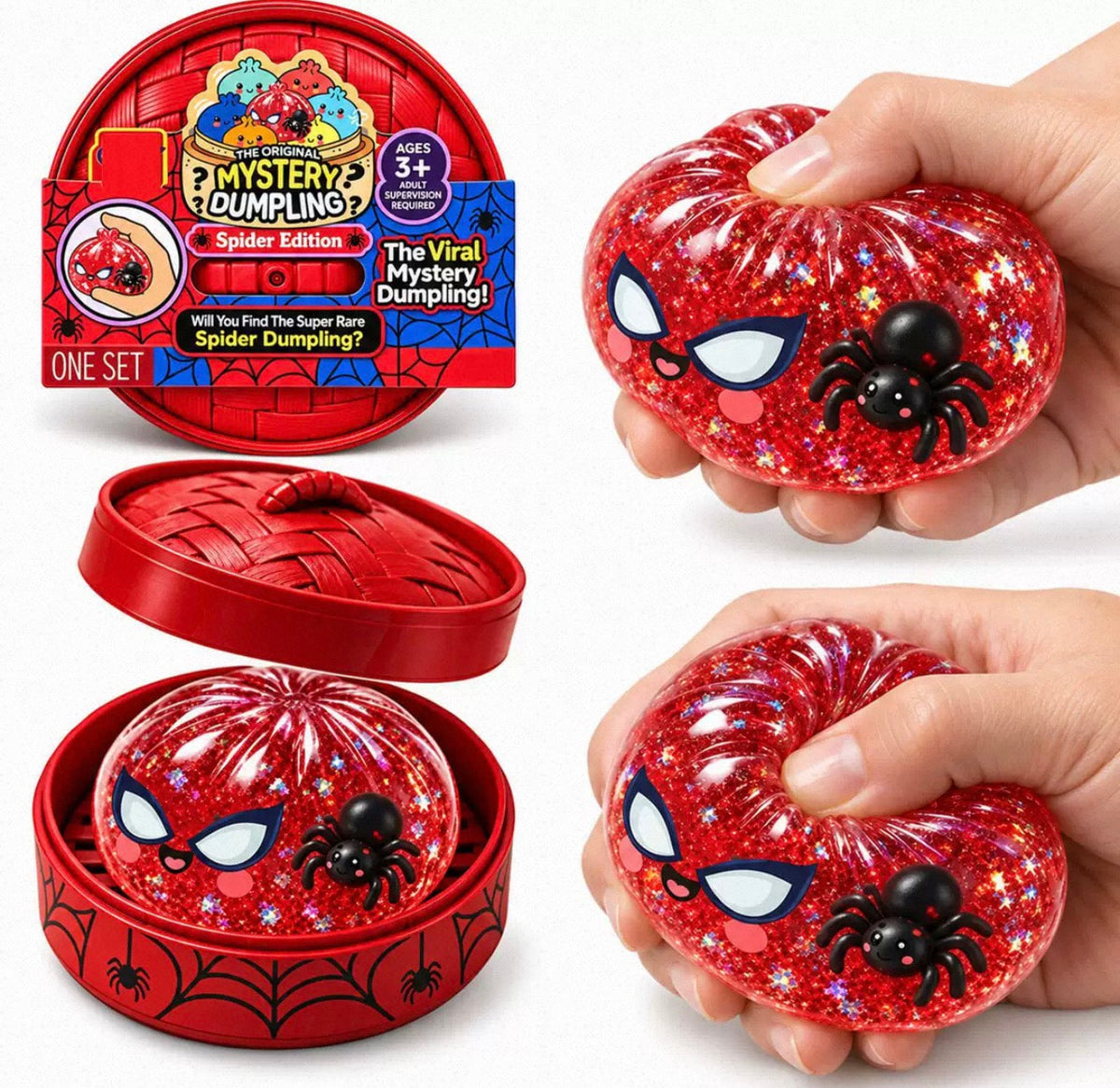 The Viral Mystery Holiday Dumpling Spider Edition Squishy