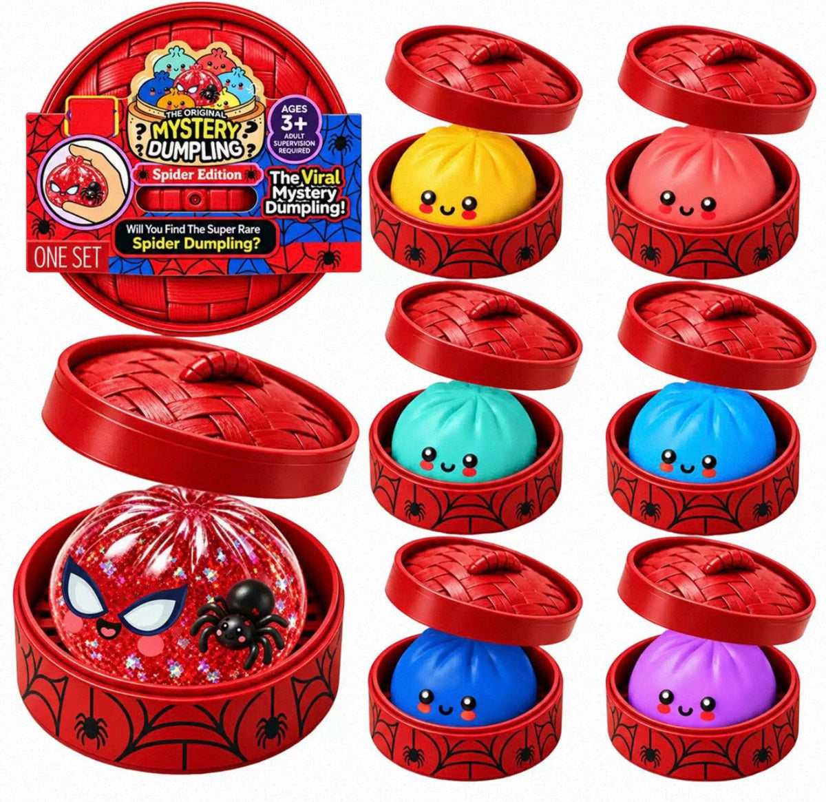 The Viral Mystery Holiday Dumpling Spider Edition Squishy
