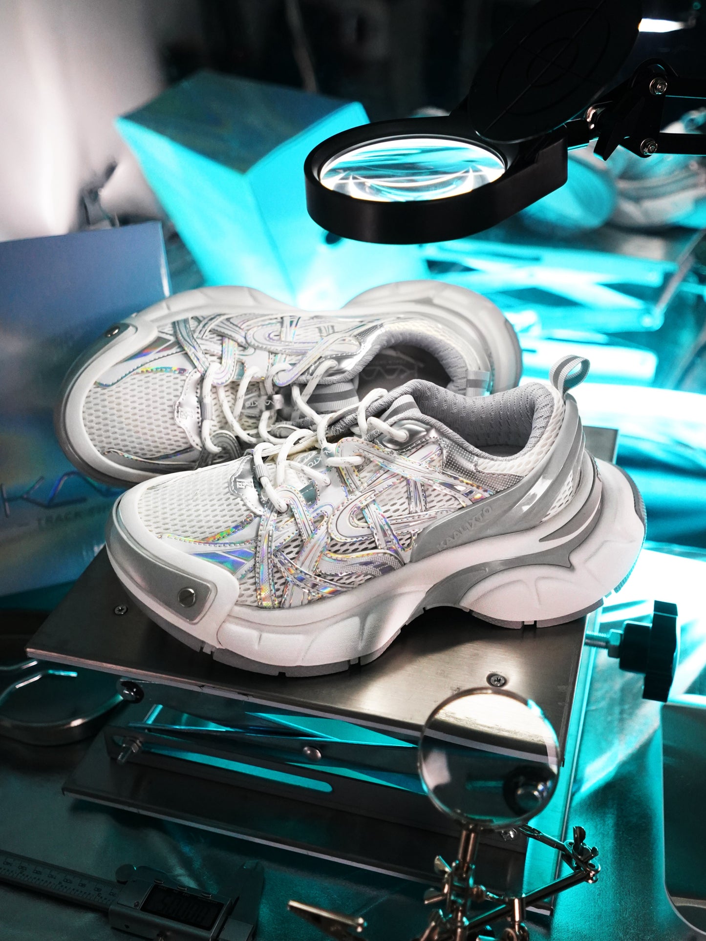 Silver Thick Bottomed Sneakers