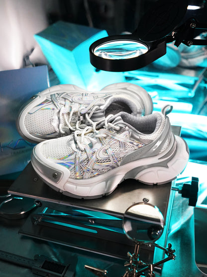 Silver Thick Bottomed Sneakers