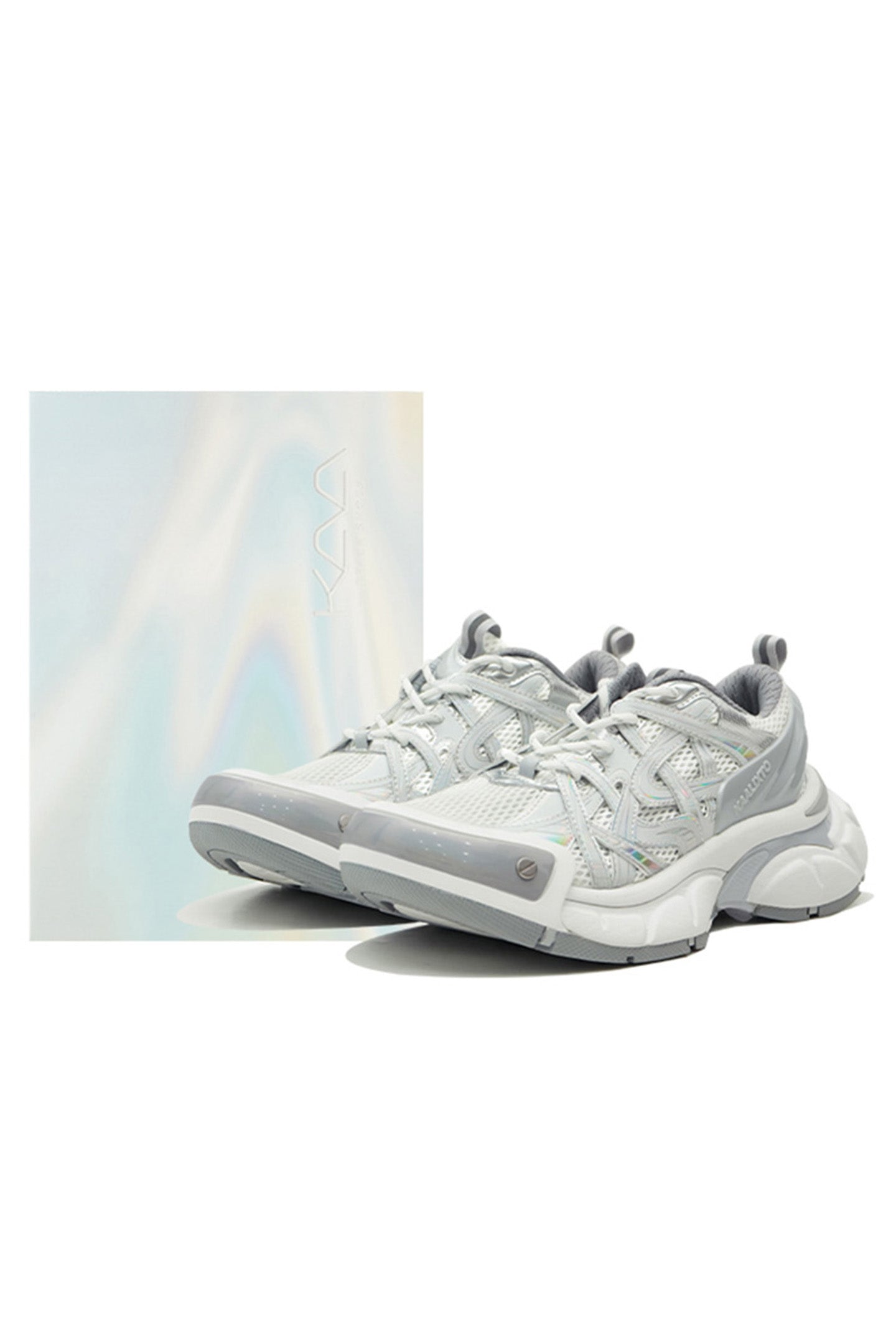 Silver Thick Bottomed Sneakers