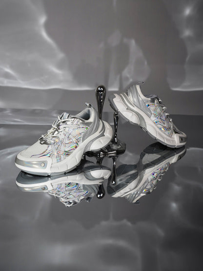 Silver Thick Bottomed Sneakers