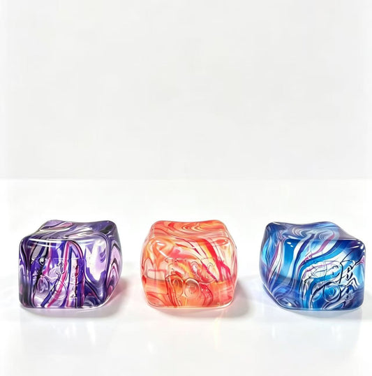NeeDoh Nice Berg Swirl 8cm Jumbo Squishy Fidget Toy, Marbled Swirl Stress Relief Sensory Squeeze Cube