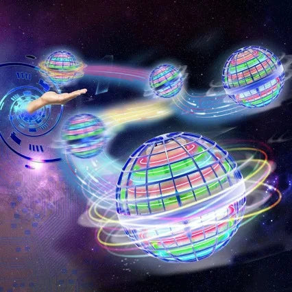 360° Rotating Hover Flying Orb, Hand Sensor LED Boomerang Flying Ball, Indoor & Outdoor Fun Toy Gift for Kids