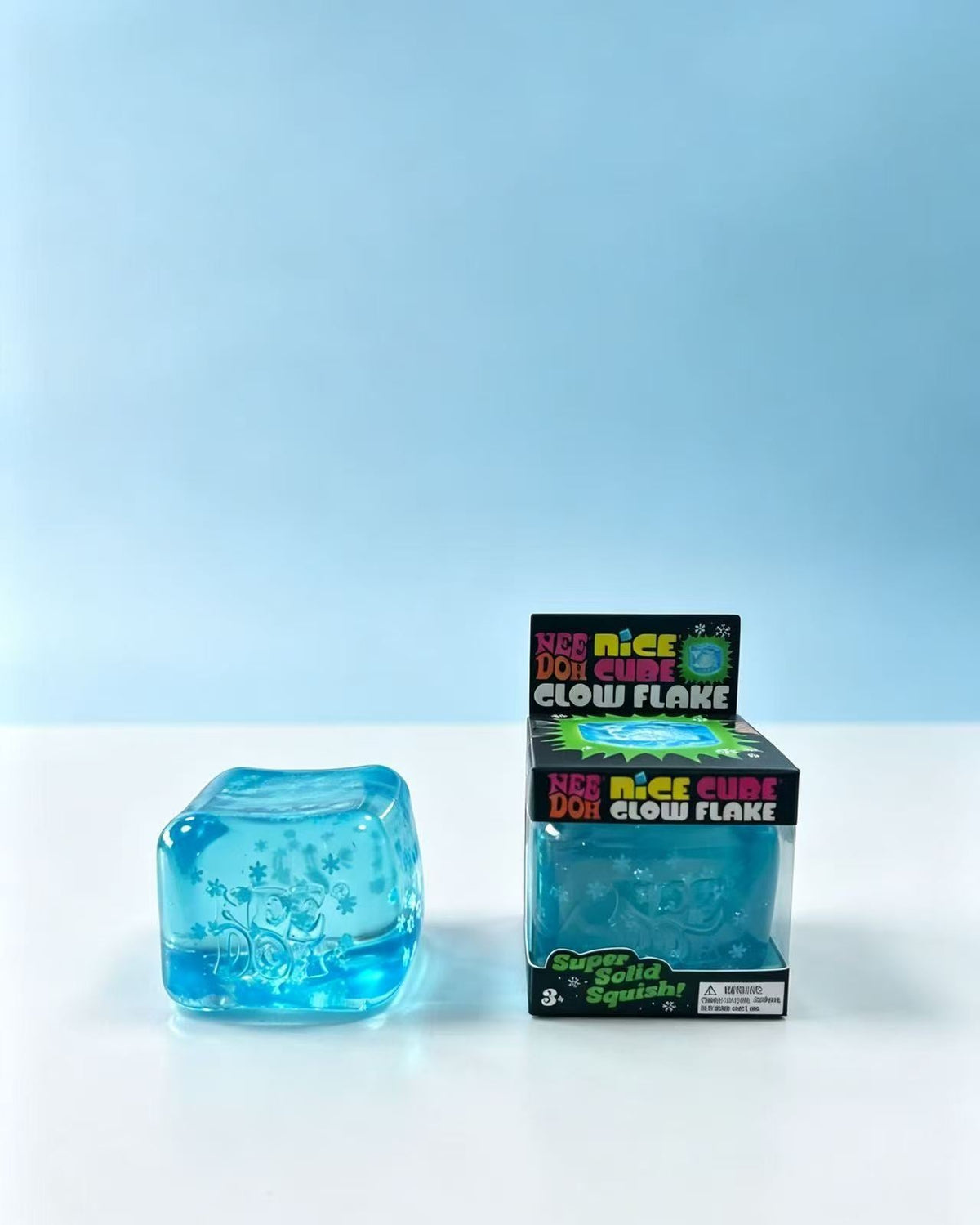 NeeDoh Nice Cube Wow Flake Super Solid Squish Fidget Stress Relief Toy